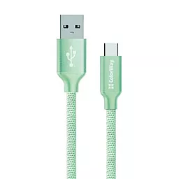 Кабель USB ColorWay USB Type-C Cable 2.1A Mint (CW-CBUC003-MT)