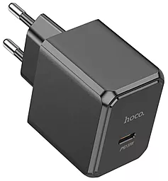 Сетевое зарядное устройство Hoco CS15A 30w PD USB-C home charger + USB-C to lightning cable black - миниатюра 10