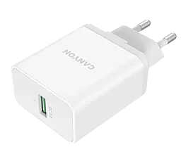 Сетевое зарядное устройство Canyon 36w QC3.0 home charger white (CNE-CHA36W01)