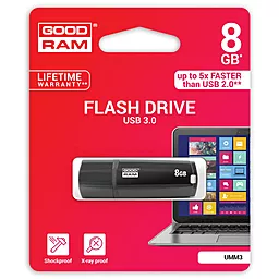 Флешка GooDRam 8GB Mimic Black USB 3.0 (UMM3-0080K0R11) - мініатюра 4
