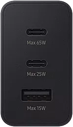 Сетевое зарядное устройство Samsung Original Trio 65W PD Adapter 2xUSB-A-1xC Black (EP-T6530NBEGRU) - миниатюра 3