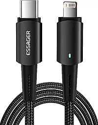 Кабель USB PD Essager Sunset 20W 3A 2M USB Type-C - Lightning Cable Black (EXCTL-CGA01)