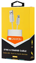 Кабель USB Canyon Lightning Cable White - миниатюра 2