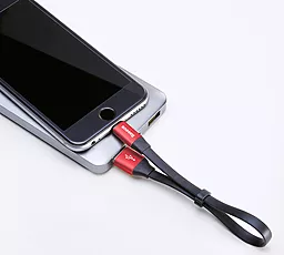 Кабель USB Baseus Nimble Portable 0.23M Lightning Cable Black/Red (CALMBJ-B91) - миниатюра 4