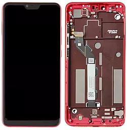 Дисплей Xiaomi Mi 8 Lite, Mi 8X, Mi 8 Youth с тачскрином и рамкой, оригинал, Red
