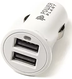 Автомобільний зарядний пристрій PowerPlant 2.1a 2xUSB-A ports car charger white (DV00DV5036)