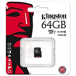 Карта пам'яті Kingston microSDXC 64GB Class 10 UHS-I U1 (SDC10G2/64GBSP) - мініатюра 2