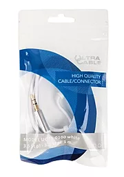 Аудіо кабель Ultra AUX mini Jack 3.5mm M/M Cable 1 м white (UC73-0100) - мініатюра 3