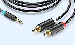 Аудио кабель Vention AUX mimi Jack 3.5mm - 2xRCA M/M cable 2 м black (BCLBH) - миниатюра 4