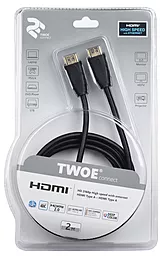 Видеокабель 2E HDMI v.2.0 2m black - миниатюра 3
