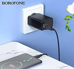 Адаптер-переходник Borofone BV18 M-F USB-A -> USB Type-C Black - миниатюра 8