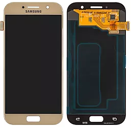 Дисплей Samsung Galaxy A5 A520 2017 с тачскрином, (OLED), Gold
