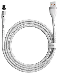 Кабель USB Baseus Zinc Magnetic 2.4A Lightning Cable White (CALXC-K02) - миниатюра 2