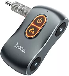 Bluetooth адаптер Hoco E73 Tour Car AUX BT5.0 Receiver Metal Gray - миниатюра 5