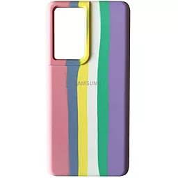 Чехол Epik Silicone Cover Full Rainbow для Samsung Galaxy A72 4G, Galaxy A72 5G Розовый / Сиреневый