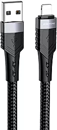 Кабель USB Borofone BU35 12W 2.4A 1.2M Lightning Cable Black