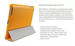 Чохол для планшету SGP Griff Series Sherbet Apple iPad 2, iPad 3, iPad 4 Solaris Orange (SGP07698) - мініатюра 4
