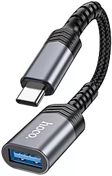 OTG-переходник Hoco UA24 M-F USB Type-C -> USB-A 3.0 Metal Gray - миниатюра 4