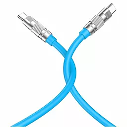 Кабель USB PD XO NB-Q228B 60w 3a 1.2m USB Type-C - Type-C сable blue