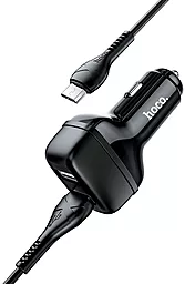 Автомобильное зарядное устройство Hoco Z36 Leader 2USB + micro USB Cable Black - миниатюра 3