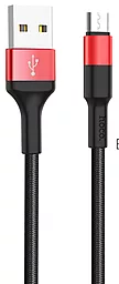 Кабель USB Hoco X26 Xpress micro USB Cable Black/Red