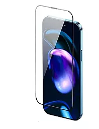 Защитное стекло Baseus Full Glass 0.3mm (с сеткой на динамик) для iPhone 14 Pro Black (SGLZ020101) - миниатюра 2