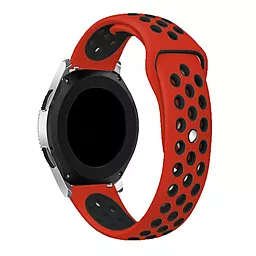 Сменный ремешок для умных часов Nike Style для Xiaomi iMi KW66/Mi Watch Color/Haylou LS01/LS02/Haylou Smart Watch Solar LS05 (705808) Red Black - миниатюра 2