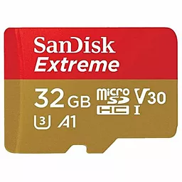 Карта памяти SanDisk microSDHC 32GB Extreme UHS-I U3 V30 A1 + SD-адаптер (SDSQXAF-032G-GN6AA) - миниатюра 2