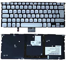 Клавиатура для ноутбука Dell XPS 15Z с подсветкой Light без рамки серебристая