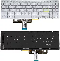 Клавіатура для ноутбуку Asus X521 series з підсвіткою клавіш без рамки Original Silver