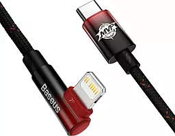 Кабель USB PD Baseus MVP 2 Elbow-shaped 20W USB Type-C - Lightning Cable Black/Red (CAVP000220)