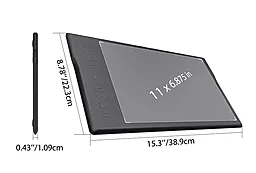 Графический планшет Huion Inspiroy Q11K V2 + перчатка Black - миниатюра 6