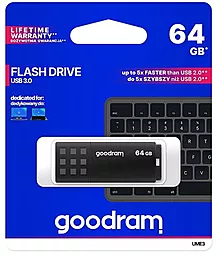 Флешка GooDRam UME3 USB 3.0 64GB (UME3-0640K0R11) Black - миниатюра 2