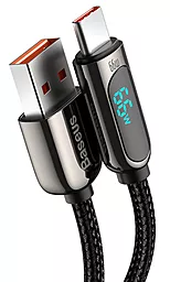 Кабель USB Baseus Display Fast Charging 66W 6A Data USB Type-C Cable  Black (CASX020001) - миниатюра 2