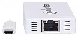 Мультипортовый USB Type-C хаб Manhattan USB-C -> 3-port USB3.0 + RJ45 Gigabit Ethernet - миниатюра 2