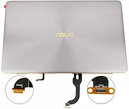 Матрица для ноутбука Asus Zenbook 3 Deluxe (UX490, UX490UA), в сборе с крышкой и рамкой, Silver - миниатюра 2