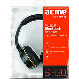 Наушники Acme BH30 Black/Yellow (4770070873632) - миниатюра 3