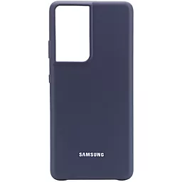 Чехол Epik Silicone Cover Full Protective (AA) Samsung G998 Galaxy S21 Ultra Midnight Blue