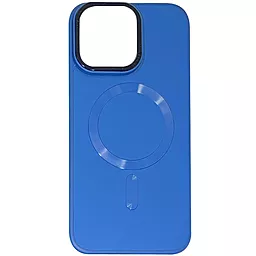 Чехол Epik Bonbon Leather Metal Style with MagSafe для Apple iPhone 15 Plus Indigo