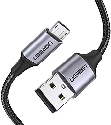 Кабель USB Ugreen US290 Nickel Plating 0.25M micro USB Cable Black - миниатюра 2