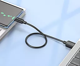 Кабель USB Hoco X96 27w 3a 0.25m USB Type-C cable black - миниатюра 4