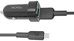 Автомобильное зарядное устройство Ridea RCC-21212 12W 2.4A 2xUSB-A + USB-C cable Black - миниатюра 3
