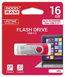 Флешка GooDRam 16GB Twister Red USB 3.0 (UTS3-0160R0R11) - мініатюра 2