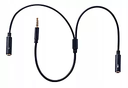 Аудио разветвитель VEGGIEG AM2-B AUX mini Jack 3.5мм M/2xF cable 0.2 м black - миниатюра 3
