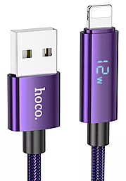 USB Кабель Hoco U125 Benefit 12w 2.4a 1.2m Lightning cable purple