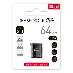 Флешка Team 64GB C152 Black USB3.0 (TC152364GB01) - мініатюра 2