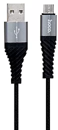 Кабель USB Hoco X38 Cool 2.4A micro USB Cable Black - миниатюра 2