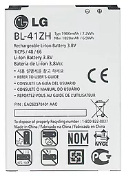 Аккумулятор LG D295 L Fino Dual / BL-41ZH (1900 mAh) 12 мес. гарантии - миниатюра 2