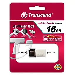 Флешка Transcend 16GB JetFlash 890S Silver USB 3.1 (TS16GJF890S) - миниатюра 4