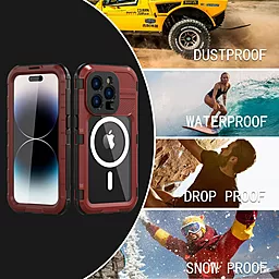 Чохол Shellbox M Waterproof Case with MagSafe для iPhone 14 Red + Black - мініатюра 2